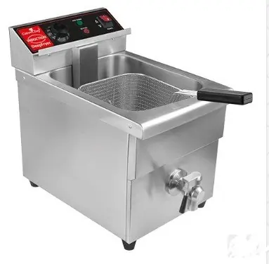 Lage Prijs Inductie Friteuse Met Aftapkraan - 8 Liter - 3.5 kW - 280x410x(H)300mm