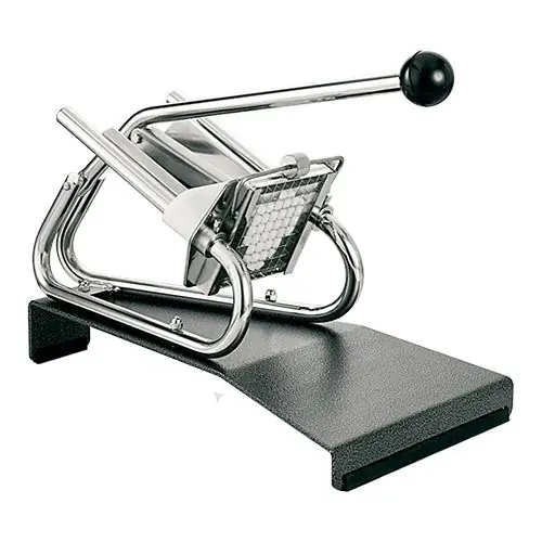 Patatsnijder Tafelmodel Verchroomd - Mesrooster 13x13mm Aanbieding