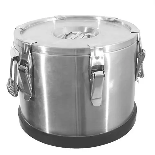 Voordeelprijs Gamel Inox - Dubbelwandig - 15 Liter - Ø330x280(h)mm