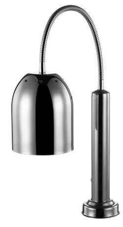 Warmhoudlamp INBOUW model - Chroom - met Schakelaar - Ø160x580(h)mm Direct Beschikbaar
