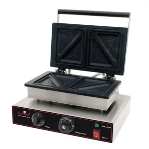 Koopje Tosti Apparaat Professioneel - Split RVS met een tijdklok - 34x39x(H)25cm - 1550W