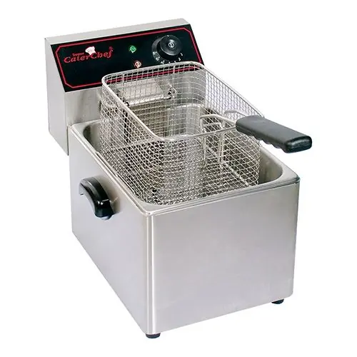Finale Uitverkoop Enkele Friteuse - XXL AANBIEDING! - 8 Liter - 3,3kW - 290x430x(H)340mm