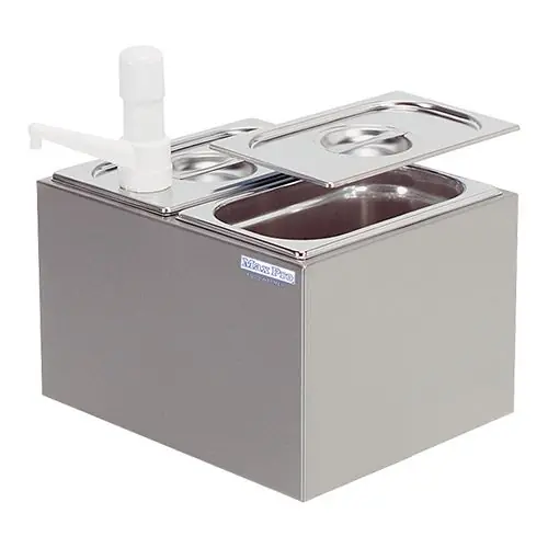 Op = Op Sausdispenser Max Pro - RVS - 2x - 1/4 GN