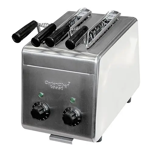 Aanbieding Tosti Apparaat RVS - 2 Klems + Tijdklok & Controlelampje - 31x20x(H)29cm - 1400W