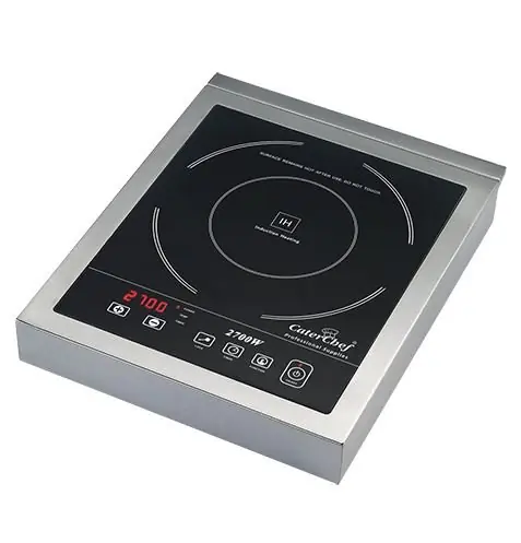 Inductiekookplaat Tafelmodel RVS - Digitale Timer - 2700W - 290x360x(H)55mm Alleen Vandaag