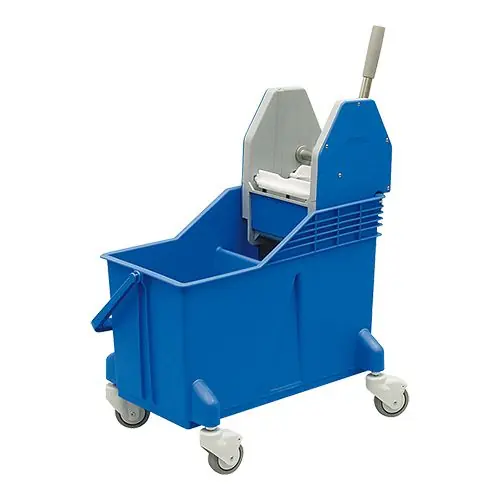Dweilreinigingswagen - Moppers met metalen duwbeugel - 30L+30L Voordeelprijs