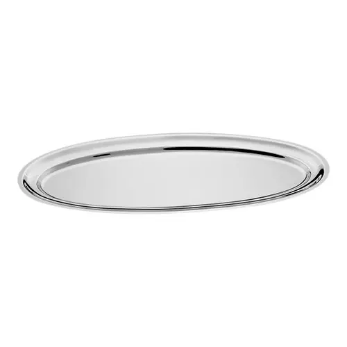 Beperkte Voorraad Displayplaat - Roestvrij staal - Ovaal - 100x34cm