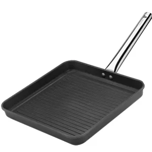 Grillpan Geribbeld Gegoten Aluminium - Anti-aanbaklaag - 280x280x(H)40mm Veilige Betaling