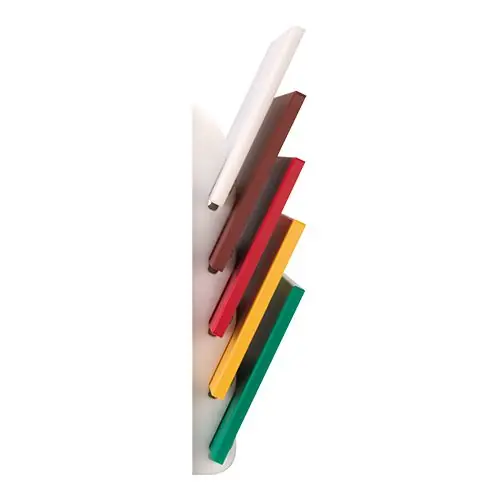 Superprijs Standaard voor 5 snijplanken - HDPE 500 - wit - wandmodel