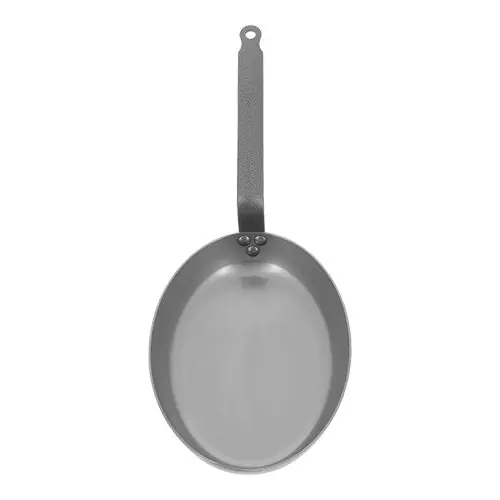 Viskoekenpan - plaatstaal - Ovaal - 36x26cm Flitsaanbieding