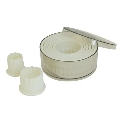 Koekjes uitstekerset - kunststof - gekarteld/9 stuks - Gekarteld Uitverkoop