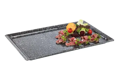 Tijdelijk Beschikbaar Serveerplateau Graniet Look - Hoge Breukbestendigheid - 2/4GN