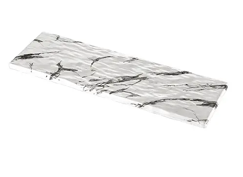 Actieprijs Serveerplateau Wit Marmer Look - Hoogwaardig Melamine - Hoge breukbestendigheid - 2/4 GN