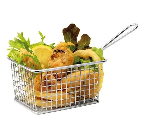 Actieprijs Food Presentatie Mand Mini RVS - Rechthoekig - 8x12x9cm
