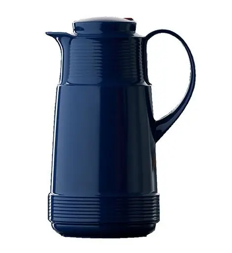Isoleerkan - Kunststof - Glazen Binnenpot - 1 liter - Blauw Gratis Retour