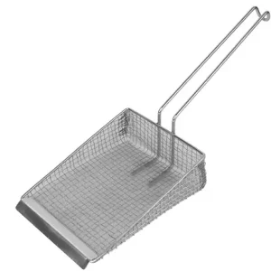 Frietenschepje - Roestvrij staal - 22x16cm - dubbel gaas Rechtstreeks Van De Fabrikant