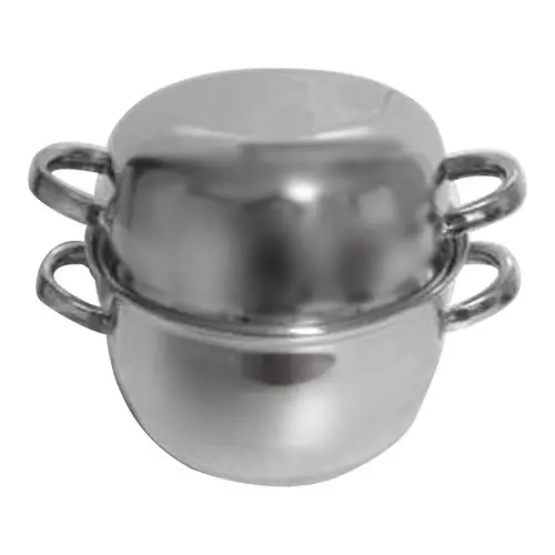 Tijdelijk Beschikbaar Mosselpan RVS - Medium Porties - Ø180mm - 1kg
