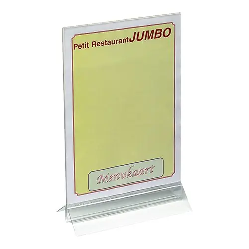Speisekartenhalter | Plexiglas | durchsichtig | A4 Merkproduct
