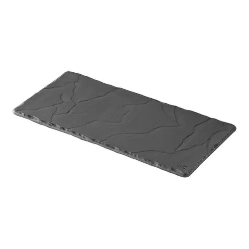 Auslageplatte | Porzellan in Schiefer-Optik | Schwarz | 25x12cm Seizoensaanbieding