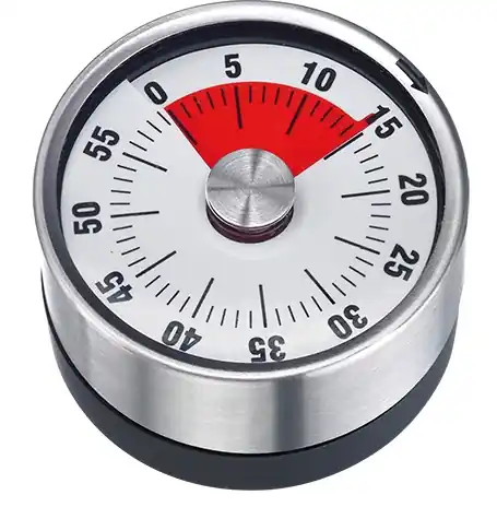 Alleen Vandaag Kookwekker RVS - met Magneet 60 Minuten - Ø62mmx(H)36mm