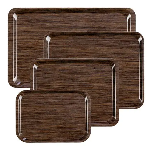Koop Online Dienblad - Melamine Laminaat - LUXE Hout Motief - Stapelbaar + Krasvrij - 430x330mm
