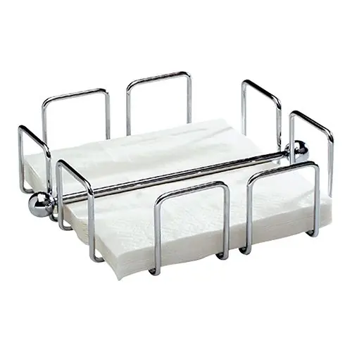 Servetstandaard - Verchroomd - 14x14cm Bestseller
