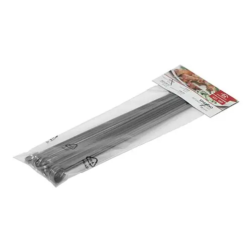 Dagaanbieding Shish kebab spiesjes 20cm - Roestvrij staal - 12 stuks