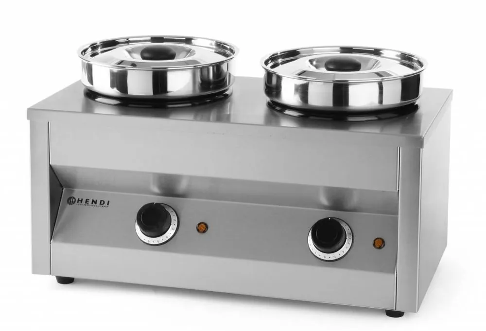 Tijdelijk Beschikbaar Sauzen Bain Marie Dubbel - 2x4,2 Liter - 400W - 505x265x(H)245mm