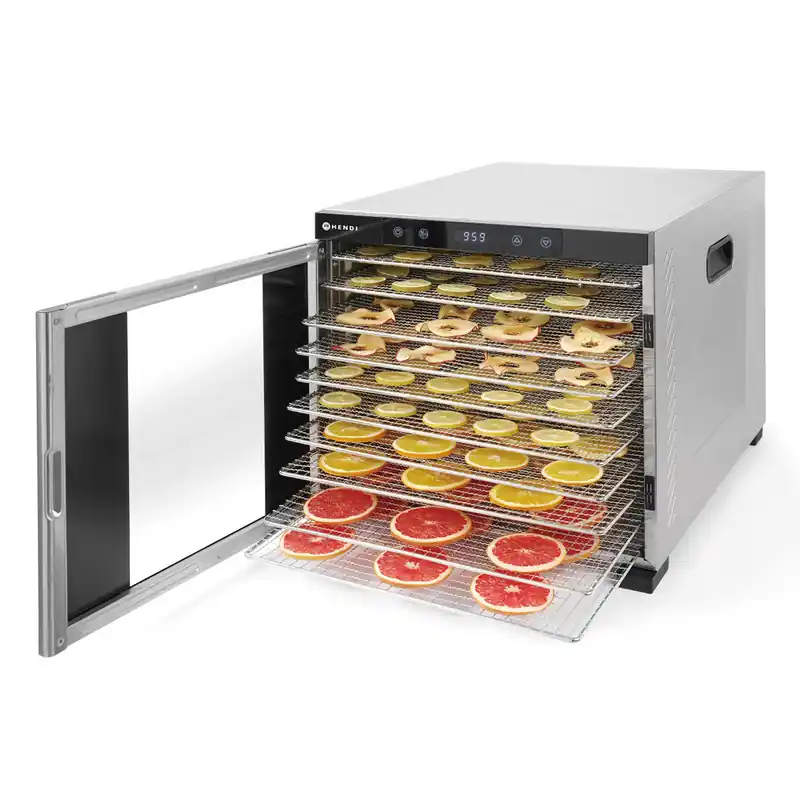 Exclusieve Aanbieding RVS Voedseldroger Profi Line - 1kW - 10 Plateaus - 417x535x430(h)mm