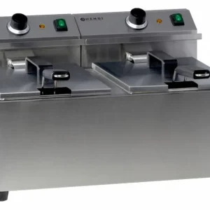 Elektrische Friteuse - MasterCook - 2x8 Liter - 2x3,25 kW - 550x420x(H)315mm Express Levering