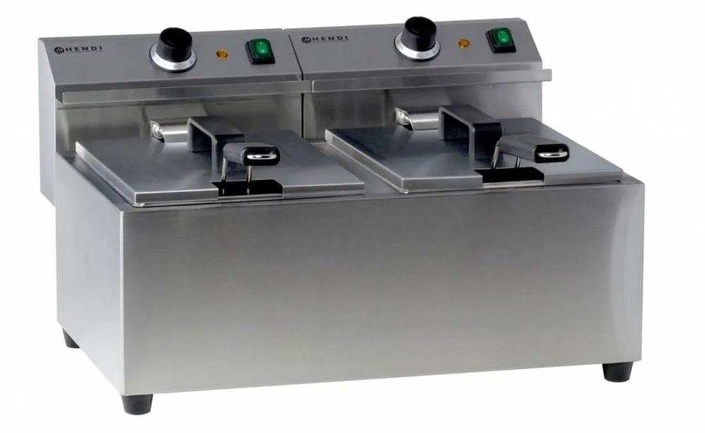 Elektrische Friteuse - MasterCook - 2x8 Liter - 2x3,25 kW - 550x420x(H)315mm Express Levering