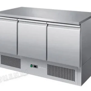 Gecertificeerd Saladette RVS - Machine Onder - 3 Deurs - 1365x700x(h)850 mm