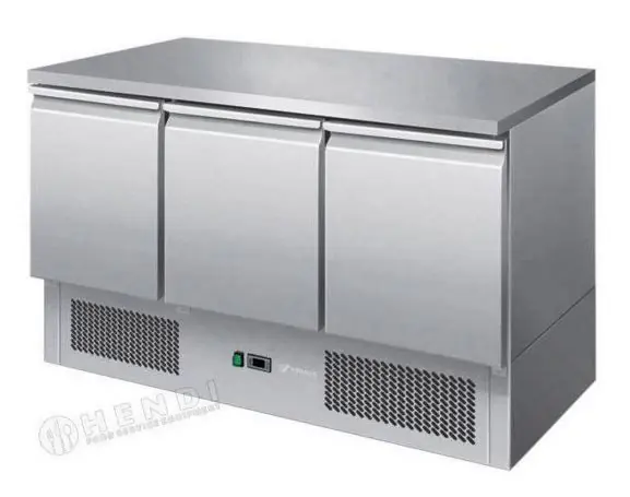Gecertificeerd Saladette RVS - Machine Onder - 3 Deurs - 1365x700x(h)850 mm