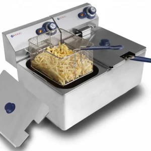 Friteuse - Hendi 205846 - 2x4 Liter - 2x3 kW - 470x420x(H)330mm Lage Kosten