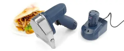 Doner gyrosmes draadloos - Inclusief 2 messen ø100 mm - oplader Beste Prijs
