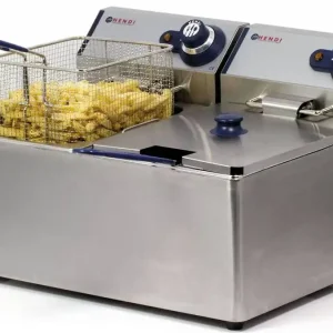 Friteuse elektrisch - 2x8L - 7kW Betrouwbaar
