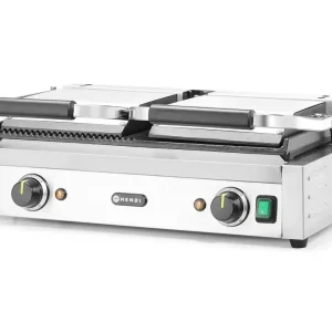 Hendi dubbele contactgrill model 6809 - Gegroefd en glad - 0°C-300°C Beste Prijs