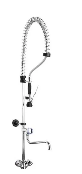 Voorspoeldouche RVS met Spoelkraan + Mengkraan - Warm en Koud - (H)1000mm - XXL AANBIEDING Beste Prijs