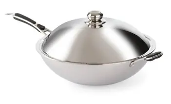 Finale Uitverkoop Wokpan RVS - Ø 360x(H)180