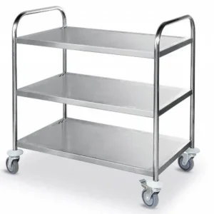 Direct Beschikbaar RVS serveerwagen 3 niveaus - Hendi - 590x910x(h)950mm