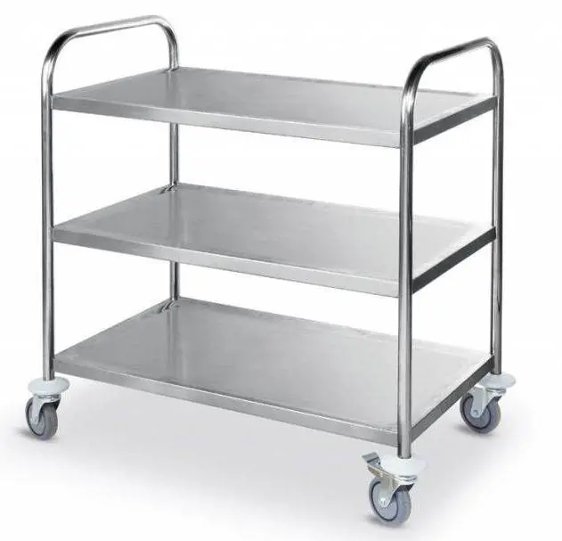 Direct Beschikbaar RVS serveerwagen 3 niveaus - Hendi - 590x910x(h)950mm