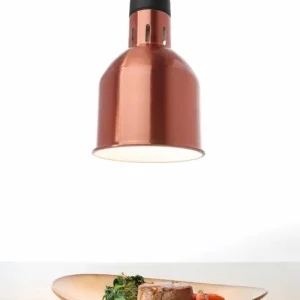 Aluminium Ronde Warmte Lamp - Koper Kleur - 250W/230V - Verstelbaar - Ø175x(H)250mm Direct Beschikbaar