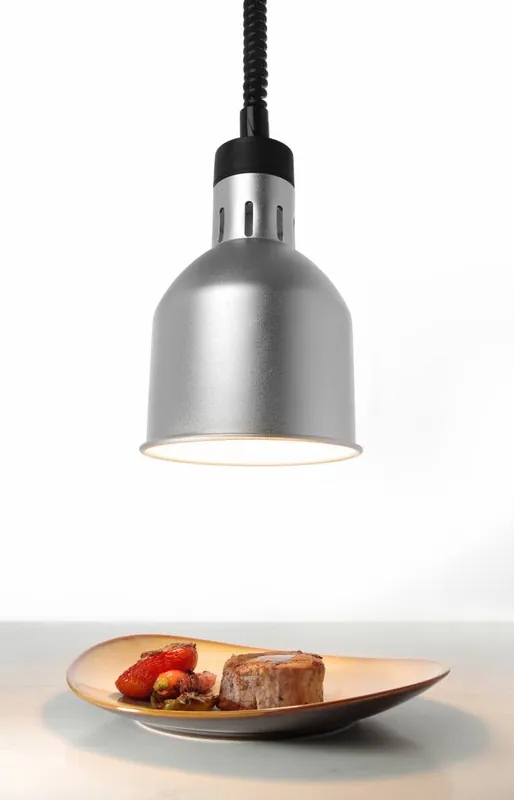 Gecertificeerd Aluminium Ronde Warmte Lamp - Zilver Kleur - 250W/230V - Verstelbaar - Ø175x(H)250mm