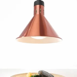 Aanbieding Aluminium Warmte Lamp - Kegelvormig - Koper Kleur - 250W/230V - Verstelbaar - Ø175x(H)250mm