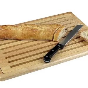 Snijplank met uitn.raster hout - +4 antislip voetjes 475x322 mm Actieprijs