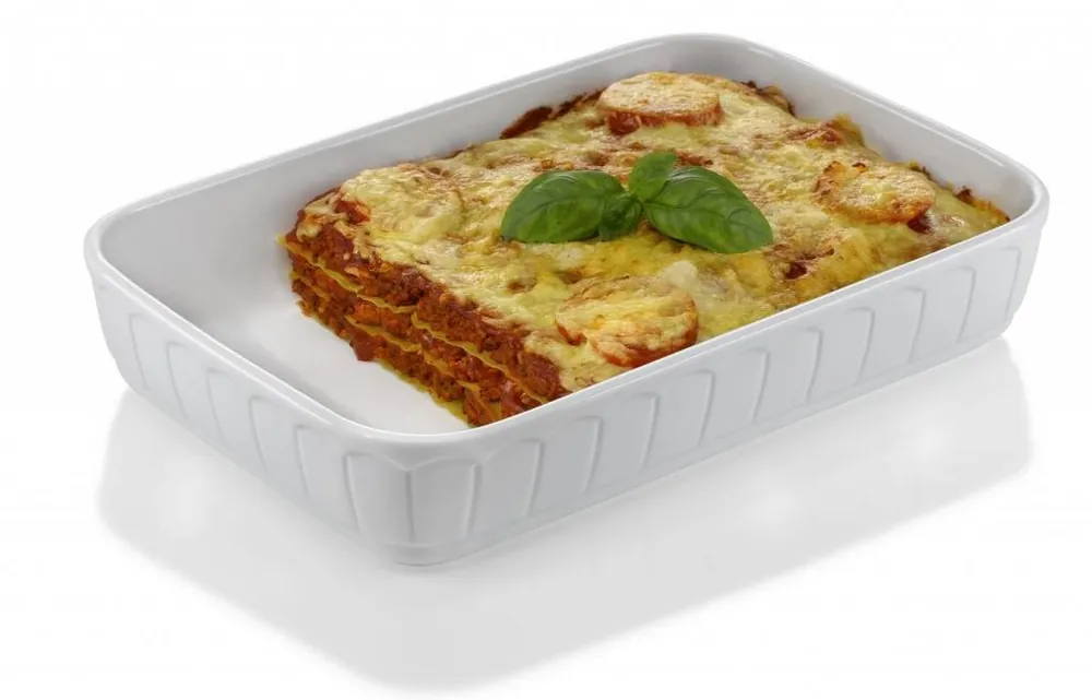 Nu Kopen Ovenschaal - Rechthoek - Rustika - 375x260x75 mm - Wit - Porselein