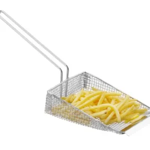 Must-Have Fritesschep rvs 170x220 mm - dubbel gaas met draadgreep