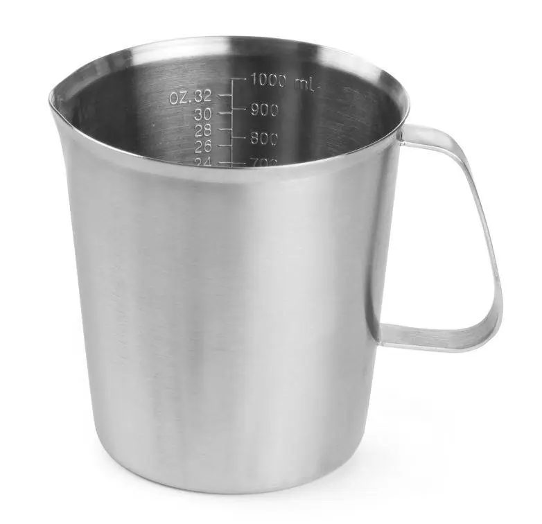 Maatbeker / Schenkkan van RVS - Ø120x135 mm - 1 Liter Gecertificeerd