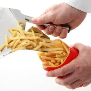 Fritesafvulschep - 2 Afneembare Handgrepen - 170x170 mm Speciale Aanbieding