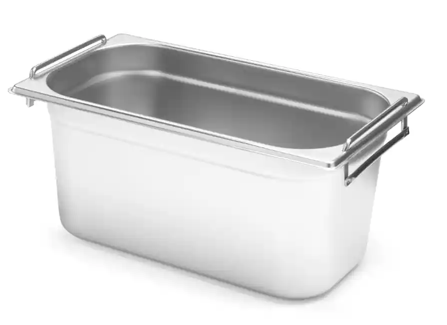 Gecertificeerd Bac GN 1/3 - inox - met poignées - hauteur 150 mm